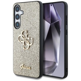 Etui Guess Fixed Glitter Big 4G Metal Logo do Samsung Galaxy S25 Plus złoty