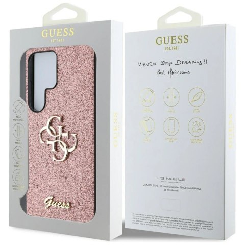 Etui Guess Fixed Glitter Big 4G Metal Logo do Samsung Galaxy S25 Ultra różowy Etui Guess Fixed Glitter Big 4G Metal Logo do Samsung Galaxy S25 Ultra różowy