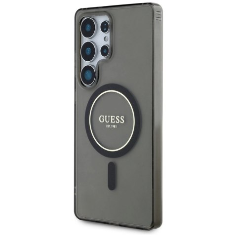 Etui Guess Glitter Circle Classic Logo MagSafe do Samsung Galaxy S25 Ultra czarny Etui Guess Glitter Circle Classic Logo MagSafe do Samsung Galaxy S25 Ultra czarny