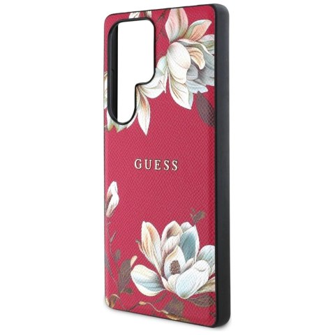 Etui Guess Grained Printed Flower Pattern MagSafe do Samsung Galaxy S25 Ultra fuksja Etui Guess Grained Printed Flower Pattern MagSafe do Samsung Galaxy S25 Ultra fuksja