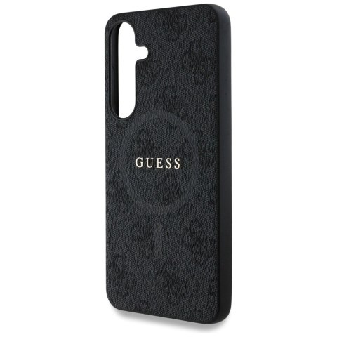 Etui Guess Leather 4G Colored Ring Classic Logo MagSafe Samsung Galaxy S25 Plus czarny