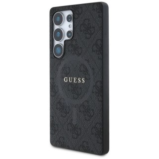 Etui Guess Leather 4G Colored Ring Classic Logo MagSafe Samsung Galaxy S25 Ultra czarny