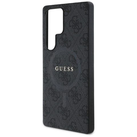 Etui Guess Leather 4G Colored Ring Classic Logo MagSafe Samsung Galaxy S25 Ultra czarny