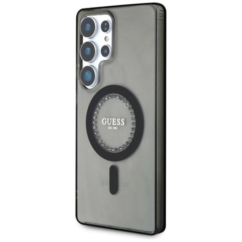 Etui Guess Rhinestones Printed Classic Logo MagSafe Samsung Galaxy S25 Ultra czarny Etui Guess Rhinestones Printed Classic Logo MagSafe Samsung Galaxy S25 Ultra czarny