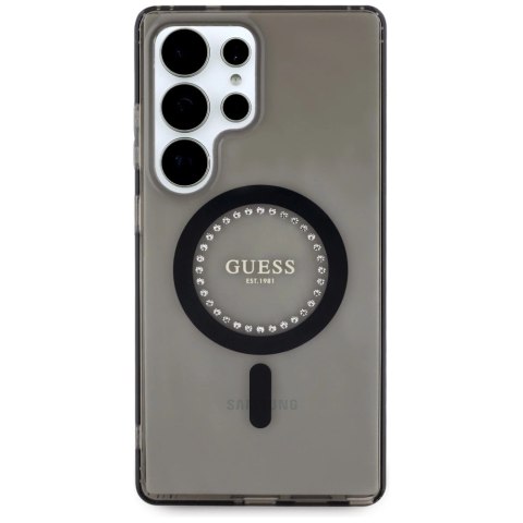 Etui Guess Rhinestones Printed Classic Logo MagSafe Samsung Galaxy S25 Ultra czarny Etui Guess Rhinestones Printed Classic Logo MagSafe Samsung Galaxy S25 Ultra czarny