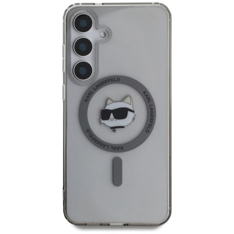 Etui Karl Lagerfeld Button Choupette Head Printed Logo MagSafe Samsung Galaxy S25 Plus czarny Etui Karl Lagerfeld Button Choupette Head Printed Logo MagSafe Samsung Galaxy S25 Plus czarny