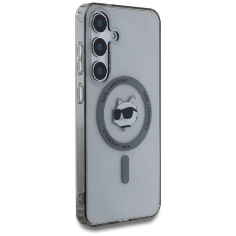 Etui Karl Lagerfeld Button Choupette Head Printed Logo MagSafe Samsung Galaxy S25 Plus czarny Etui Karl Lagerfeld Button Choupette Head Printed Logo MagSafe Samsung Galaxy S25 Plus czarny