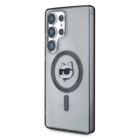 Etui Karl Lagerfeld Button Choupette Head Printed Logo MagSafe Samsung Galaxy S25 Ultra czarny Etui Karl Lagerfeld Button Choupette Head Printed Logo MagSafe Samsung Galaxy S25 Ultra czarny