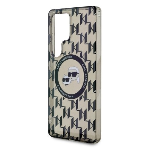 Etui Karl Lagerfeld Button Karl & Choupette Heads On KL Pattern MagSafe Samsung Galaxy S25 Ultra czarny Etui Karl Lagerfeld Button Karl & Choupette Heads On KL Pattern MagSafe Samsung Galaxy S25 Ultra czarny