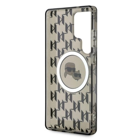 Etui Karl Lagerfeld Button Karl & Choupette Heads On KL Pattern MagSafe Samsung Galaxy S25 Ultra czarny Etui Karl Lagerfeld Button Karl & Choupette Heads On KL Pattern MagSafe Samsung Galaxy S25 Ultra czarny