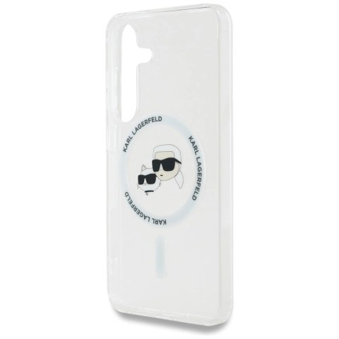 Etui Karl Lagerfeld Button Karl & Choupette Heads Printed Logo MagSafe Samsung Galaxy S25 biały Etui Karl Lagerfeld Button Karl & Choupette Heads Printed Logo MagSafe Samsung Galaxy S25 biały