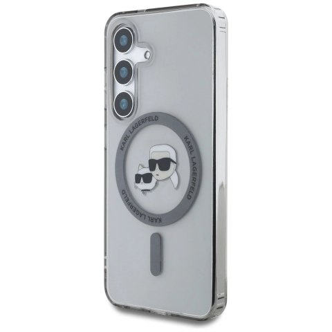 Etui Karl Lagerfeld Button Karl & Choupette Heads Printed Logo MagSafe Samsung Galaxy S25 czarny Etui Karl Lagerfeld Button Karl & Choupette Heads Printed Logo MagSafe Samsung Galaxy S25 czarny