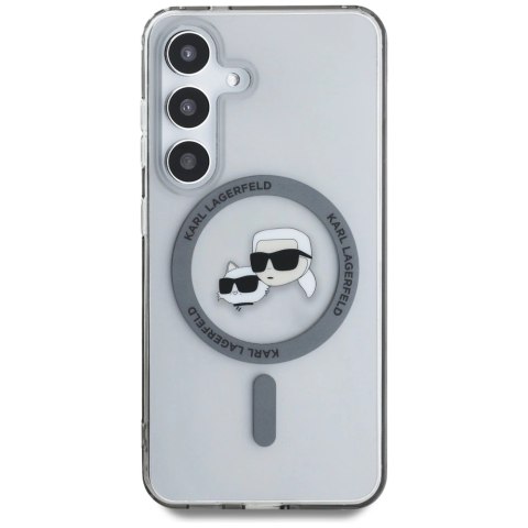 Etui Karl Lagerfeld Button Karl & Choupette Heads Printed Logo MagSafe Samsung Galaxy S25 czarny Etui Karl Lagerfeld Button Karl & Choupette Heads Printed Logo MagSafe Samsung Galaxy S25 czarny
