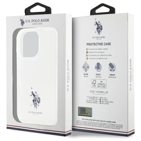 Etui US Polo IML Printed Double Horse Logo na iPhone 15 Pro Max 6.7" - przezroczyste Etui US Polo IML Printed Double Horse Logo na iPhone 15 Pro Max 6.7" - przezroczyste