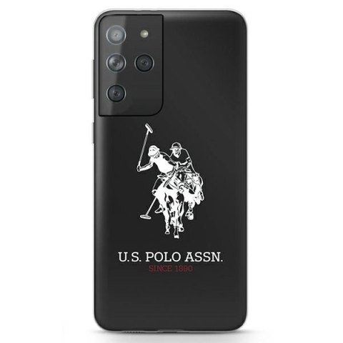 Etui US Polo Shiny Big Logo na Samsung Galaxy S21 Ultra - czarne Etui US Polo Shiny Big Logo na Samsung Galaxy S21 Ultra - czarne
