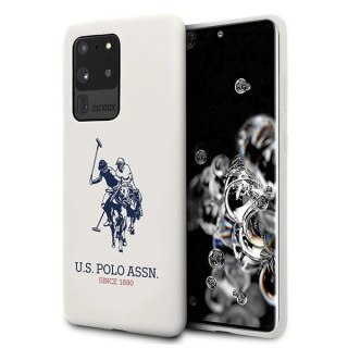 Etui US Polo Silicone Collection na Samsung Galaxy S20 Ultra - białe