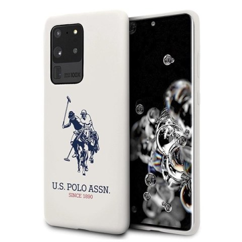 Etui US Polo Silicone Collection na Samsung Galaxy S20 Ultra - białe Etui US Polo Silicone Collection na Samsung Galaxy S20 Ultra - białe