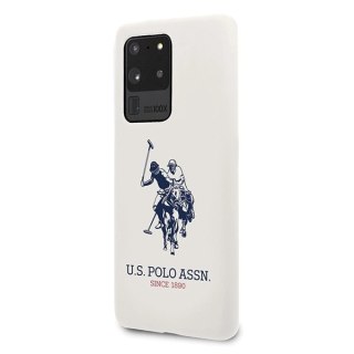 Etui US Polo Silicone Collection na Samsung Galaxy S20 Ultra - białe