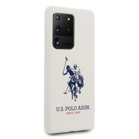 Etui US Polo Silicone Collection na Samsung Galaxy S20 Ultra - białe Etui US Polo Silicone Collection na Samsung Galaxy S20 Ultra - białe