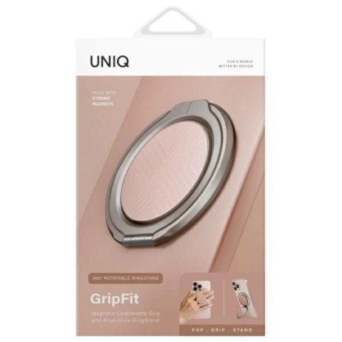 Uchwyt z podstawką UNIQ Gripfit 360 Magnetic Mount&Kickstand MagSafe - rózowy Uchwyt z podstawką UNIQ Gripfit 360 Magnetic Mount&Kickstand MagSafe - rózowy
