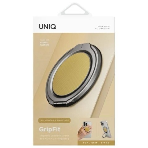 Uchwyt z podstawką UNIQ Gripfit 360 Magnetic Mount&Kickstand MagSafe - zółty Uchwyt z podstawką UNIQ Gripfit 360 Magnetic Mount&Kickstand MagSafe - zółty