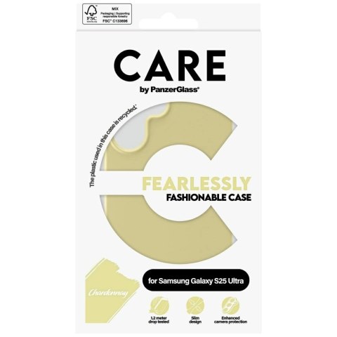 Etui CARE by PanzerGlass Fashion do Samsung Galaxy S25 Ultra - zółty Etui CARE by PanzerGlass Fashion do Samsung Galaxy S25 Ultra - zółty