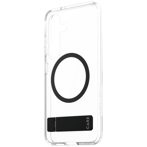 Etui CARE by PanzerGlass Feature Black Kickstand & QI do Samsung Galaxy S25 - przezroczysty Etui CARE by PanzerGlass Feature Black Kickstand & QI do Samsung Galaxy S25 - przezroczysty