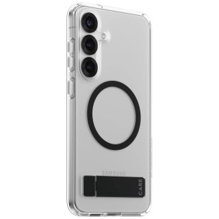 Etui CARE by PanzerGlass Feature Black Kickstand & QI do Samsung Galaxy S25+ - przezroczysty