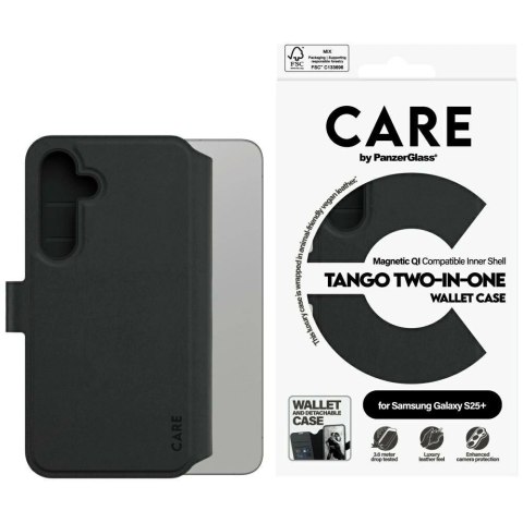 Etui CARE by PanzerGlass Feature Tango 2w1 Wallet do Samsung Galaxy S25+ - czarny Etui CARE by PanzerGlass Feature Tango 2w1 Wallet do Samsung Galaxy S25+ - czarny