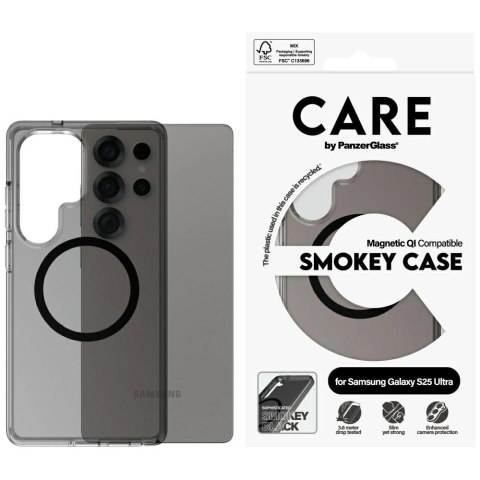Etui CARE by PanzerGlass Flagship Urban Combat Black QI do Samsung Galaxy S25 Ultra - półprzezroczysty dymny Etui CARE by PanzerGlass Flagship Urban Combat Black QI do Samsung Galaxy S25 Ultra - półprzezroczysty dymny