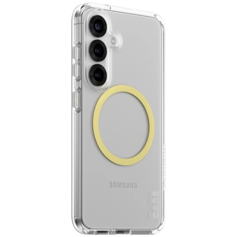 Etui CARE by PanzerGlass Flagship Urban Combat Chardonnay QI do Samsung Galaxy S25 - przezroczysty