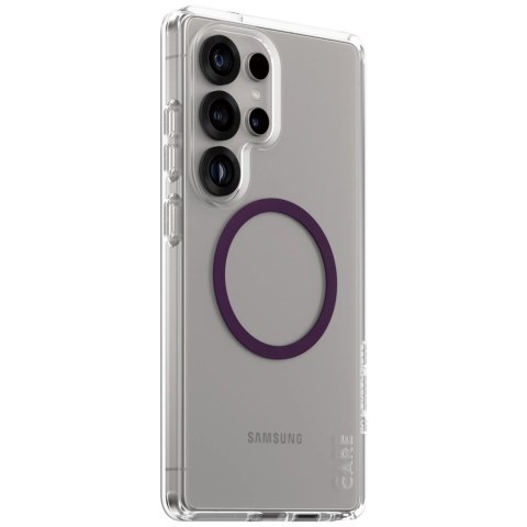 Etui CARE by PanzerGlass Flagship Urban Combat Purple QI do Samsung Galaxy S25 Ultra - przezroczysty