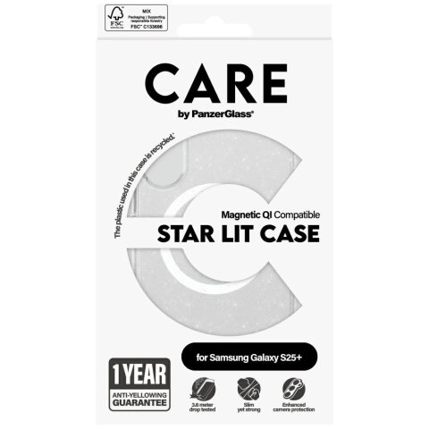 Etui CARE by PanzerGlass Flagship Urban Combat StarLight White QI do Samsung Galaxy S25+ - przezroczysty Etui CARE by PanzerGlass Flagship Urban Combat StarLight White QI do Samsung Galaxy S25+ - przezroczysty