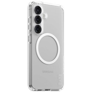 Etui CARE by PanzerGlass Flagship Urban Combat White QI do Samsung Galaxy S25 - przezroczysty