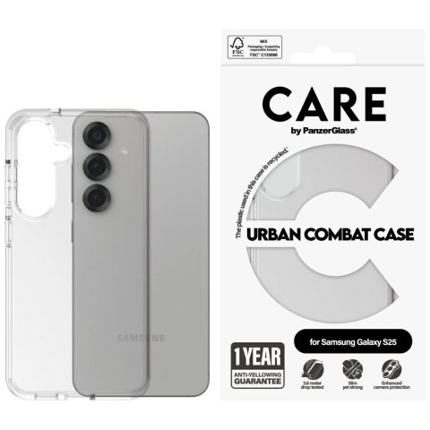 Etui CARE by PanzerGlass Flagship Urban Combat do Samsung Galaxy S25 - przezroczysty Etui CARE by PanzerGlass Flagship Urban Combat do Samsung Galaxy S25 - przezroczysty