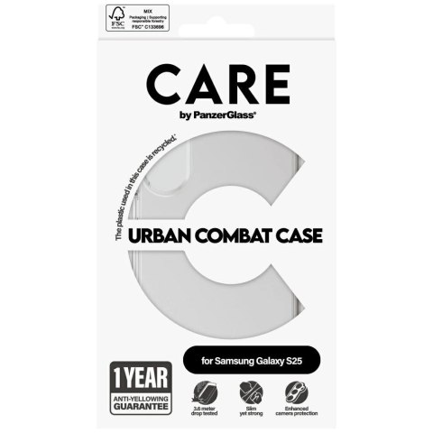 Etui CARE by PanzerGlass Flagship Urban Combat do Samsung Galaxy S25 - przezroczysty Etui CARE by PanzerGlass Flagship Urban Combat do Samsung Galaxy S25 - przezroczysty