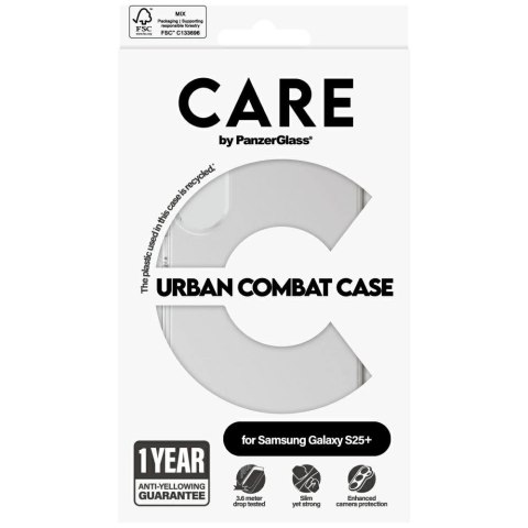 Etui CARE by PanzerGlass Flagship Urban Combat do Samsung Galaxy S25+ - przezroczysty Etui CARE by PanzerGlass Flagship Urban Combat do Samsung Galaxy S25+ - przezroczysty