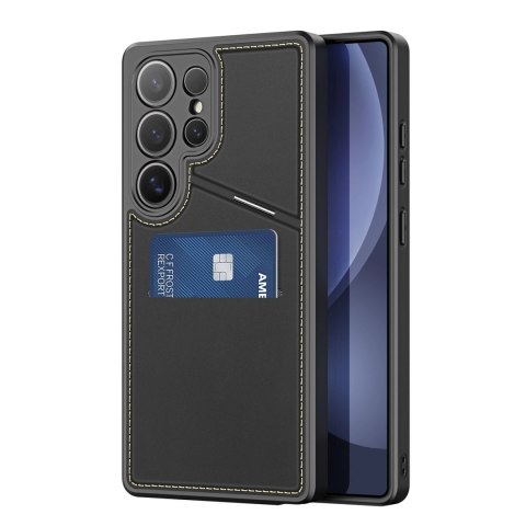 Etui Dux Ducis Rafi II na Samsung Galaxy S25 Ultra z podstawką i portfelem - czarne Etui Dux Ducis Rafi II na Samsung Galaxy S25 Ultra z podstawką i portfelem - czarne