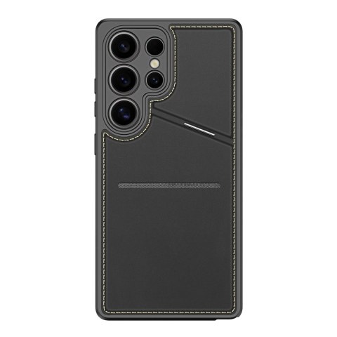 Etui Dux Ducis Rafi II na Samsung Galaxy S25 Ultra z podstawką i portfelem - czarne Etui Dux Ducis Rafi II na Samsung Galaxy S25 Ultra z podstawką i portfelem - czarne