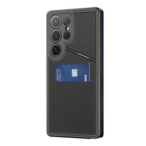 Etui Dux Ducis Rafi II na Samsung Galaxy S25 Ultra z podstawką i portfelem - czarne Etui Dux Ducis Rafi II na Samsung Galaxy S25 Ultra z podstawką i portfelem - czarne