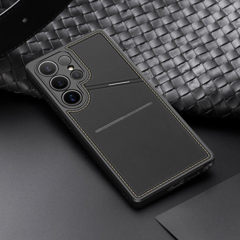 Etui Dux Ducis Rafi II na Samsung Galaxy S25 Ultra z podstawką i portfelem - czarne Etui Dux Ducis Rafi II na Samsung Galaxy S25 Ultra z podstawką i portfelem - czarne