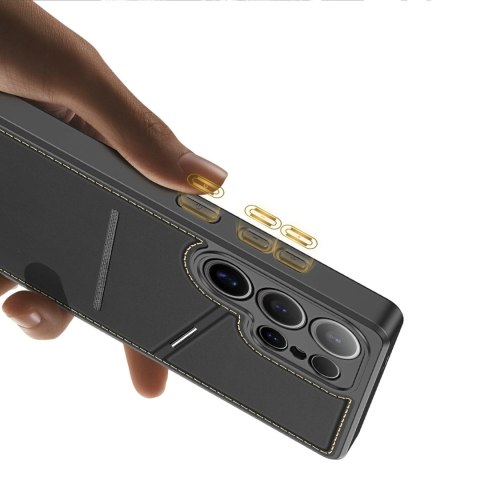 Etui Dux Ducis Rafi II na Samsung Galaxy S25 Ultra z podstawką i portfelem - czarne Etui Dux Ducis Rafi II na Samsung Galaxy S25 Ultra z podstawką i portfelem - czarne