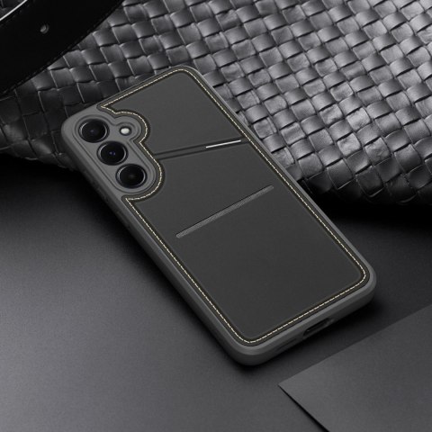 Etui Dux Ducis Rafi II na Samsung Galaxy S25+ z podstawką i portfelem - czarne Etui Dux Ducis Rafi II na Samsung Galaxy S25+ z podstawką i portfelem - czarne