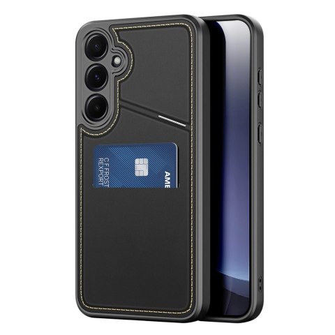 Etui Dux Ducis Rafi II na Samsung Galaxy S25+ z podstawką i portfelem - czarne Etui Dux Ducis Rafi II na Samsung Galaxy S25+ z podstawką i portfelem - czarne