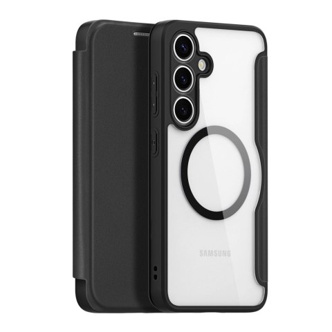 Etui Dux Ducis Skin X Pro na Samsung Galaxy S25 z MagSafe i portfelem - czarne Etui Dux Ducis Skin X Pro na Samsung Galaxy S25 z MagSafe i portfelem - czarne