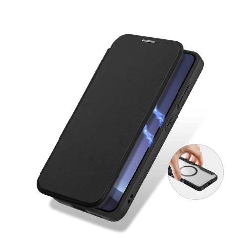 Etui Dux Ducis Skin X Pro na Samsung Galaxy S25 z MagSafe i portfelem - czarne Etui Dux Ducis Skin X Pro na Samsung Galaxy S25 z MagSafe i portfelem - czarne