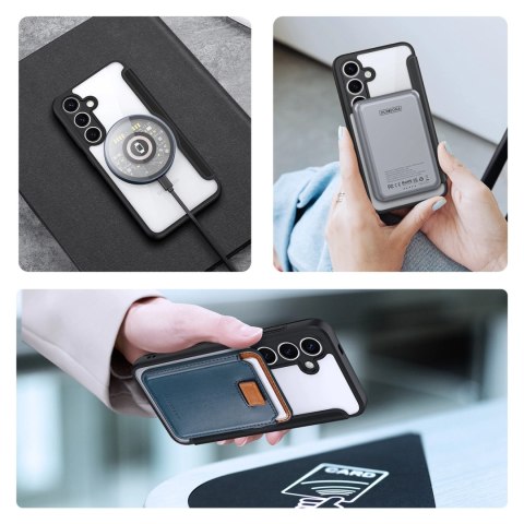 Etui Dux Ducis Skin X Pro na Samsung Galaxy S25 z MagSafe i portfelem - czarne Etui Dux Ducis Skin X Pro na Samsung Galaxy S25 z MagSafe i portfelem - czarne