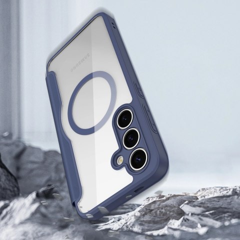 Etui Dux Ducis Skin X Pro na Samsung Galaxy S25 z MagSafe i portfelem - niebieskie Etui Dux Ducis Skin X Pro na Samsung Galaxy S25 z MagSafe i portfelem - niebieskie