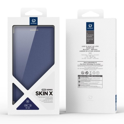 Etui Dux Ducis Skin X Pro na Samsung Galaxy S25 z MagSafe i portfelem - niebieskie Etui Dux Ducis Skin X Pro na Samsung Galaxy S25 z MagSafe i portfelem - niebieskie