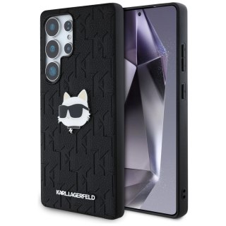 Etui Karl Lagerfeld Leather Monogram Pin Logo Choupette Head Samsung Galaxy S25 Ultra czarny